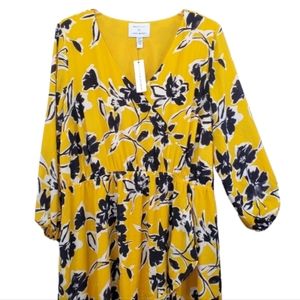NWT Lane Bryant Beauti Curve Women's Midi Dress Ruffle/Floral/Flowy Size 26/28